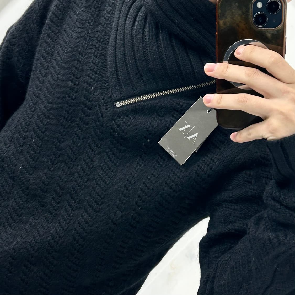 (새상품) 아르마니 익스체인지 넥지퍼 터틀넥 니트 상품이미지3