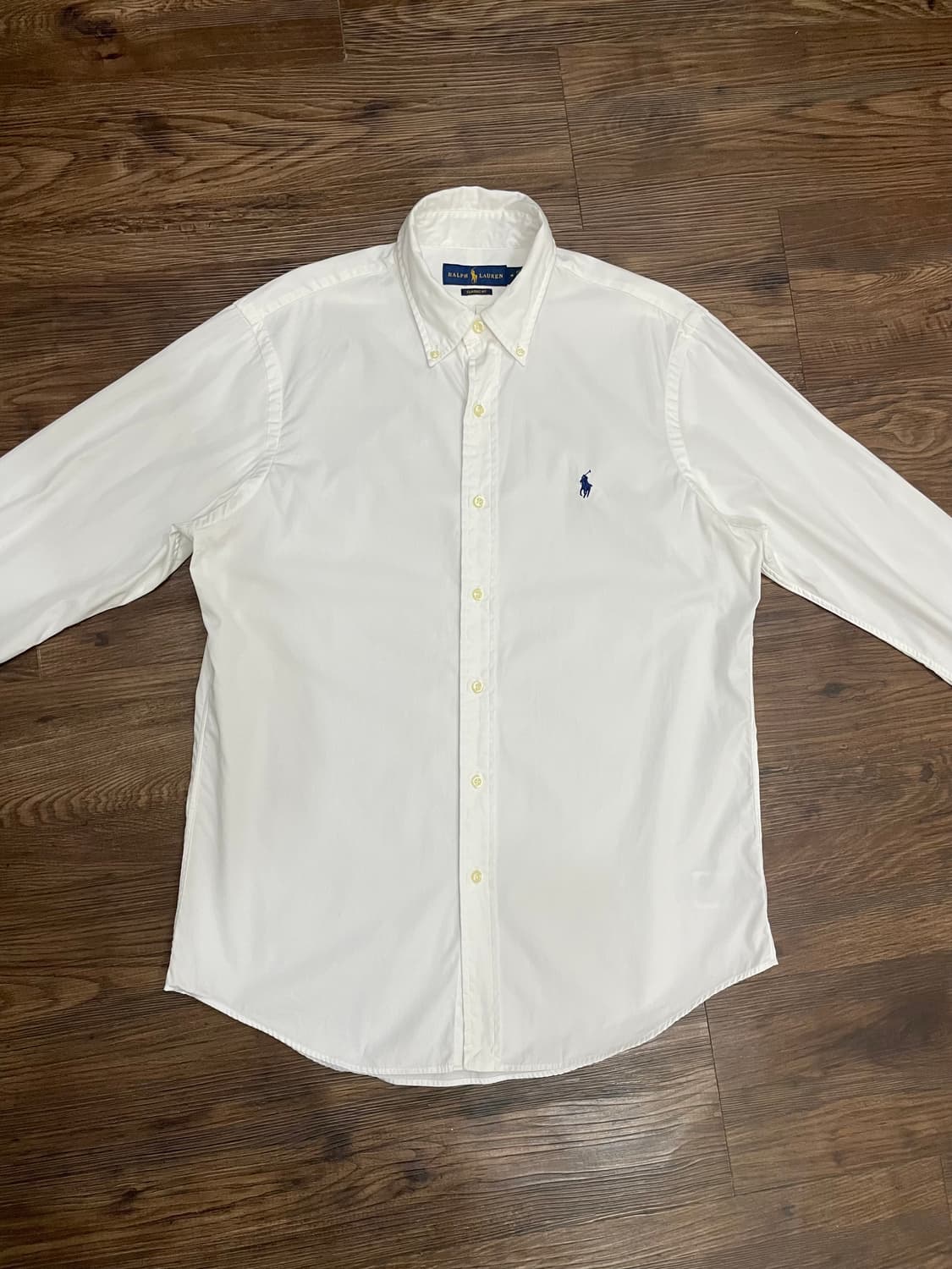 폴로 화이트 클래식핏 브러시드 포플린 셔츠 상품이미지1