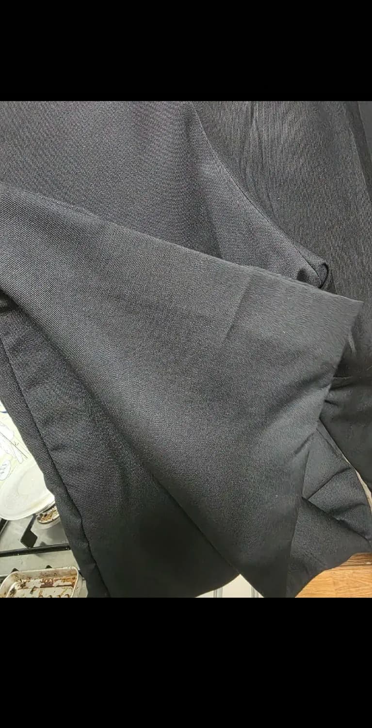 (2)폴리테루 미들지퍼 트라우저 블랙 상품이미지4