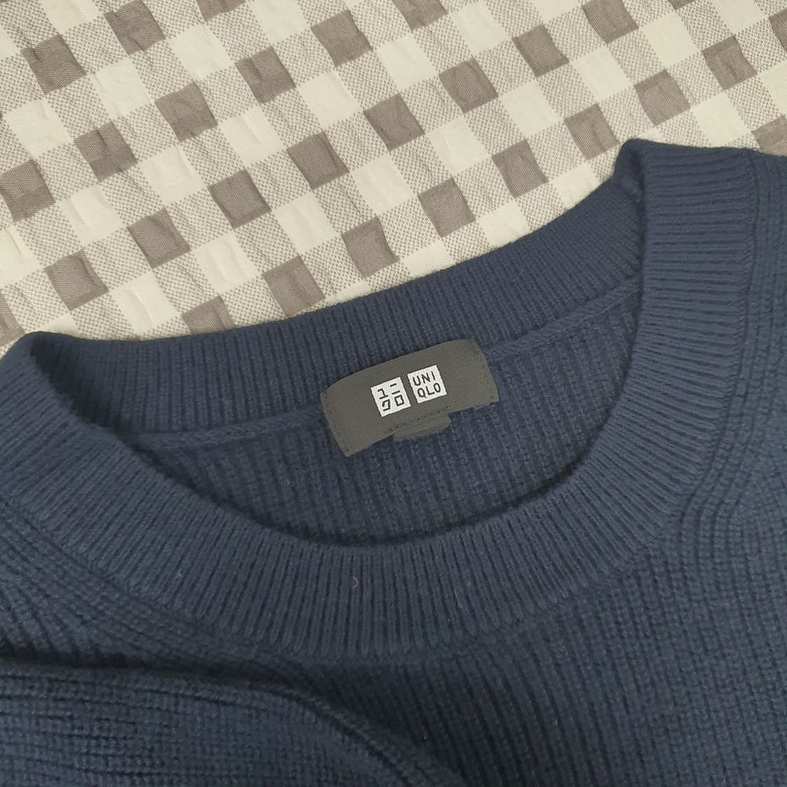 유니클로 긴소매 면니트 남자95 (2벌같이) 상품이미지3
