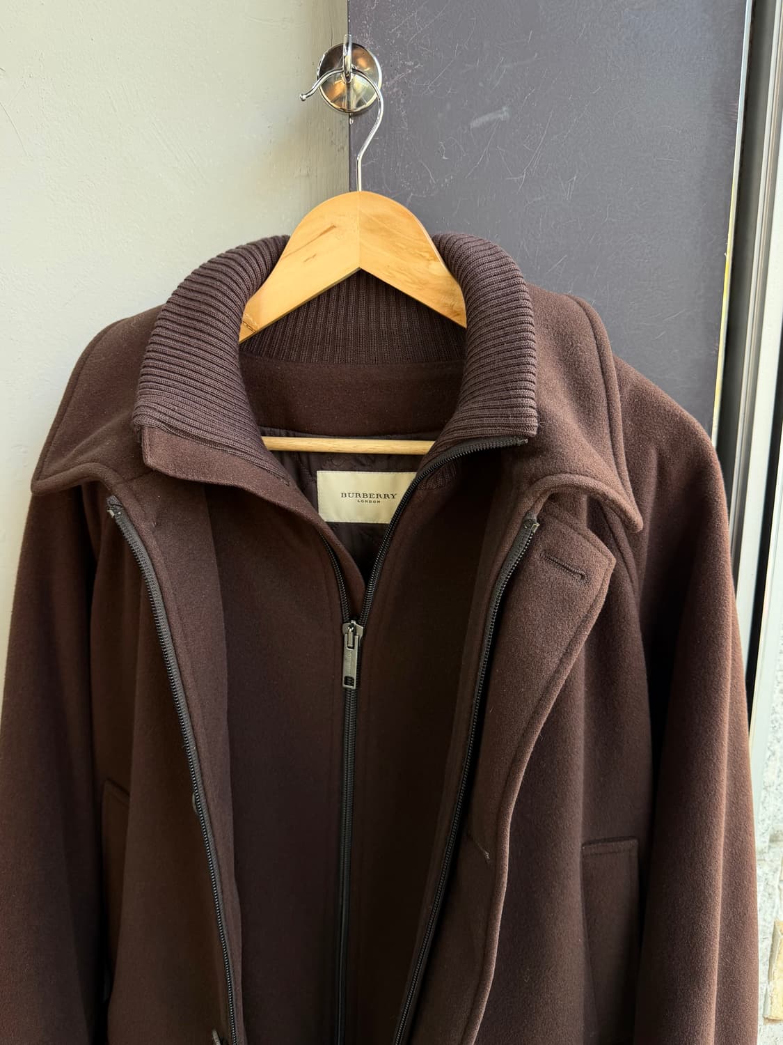 S/ 버버리 캐시미어 블렌딩 더블 레이어 코트 상품이미지5