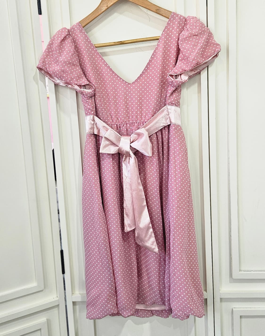 도트 핑크 원피스 상품이미지4