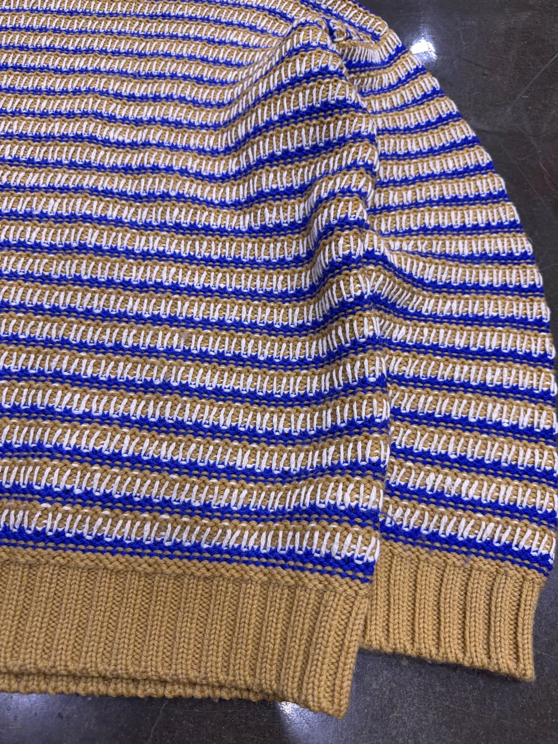 자라 컬러 배색 케이블 니트 스웨터 L 상품이미지4