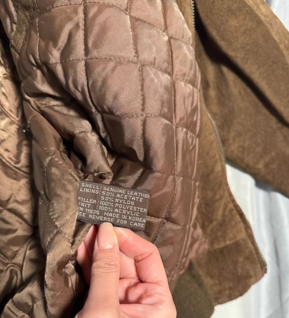  [Vintage] 일본 빈티지 브라운 스웨이드 레더 자켓 상품이미지4