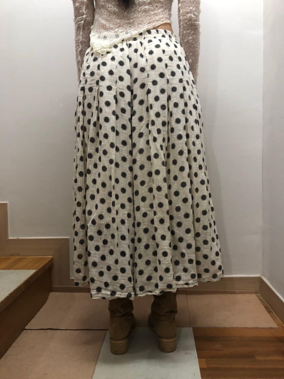 빈티지 화이트 도트 벌룬 팬츠 상품이미지8