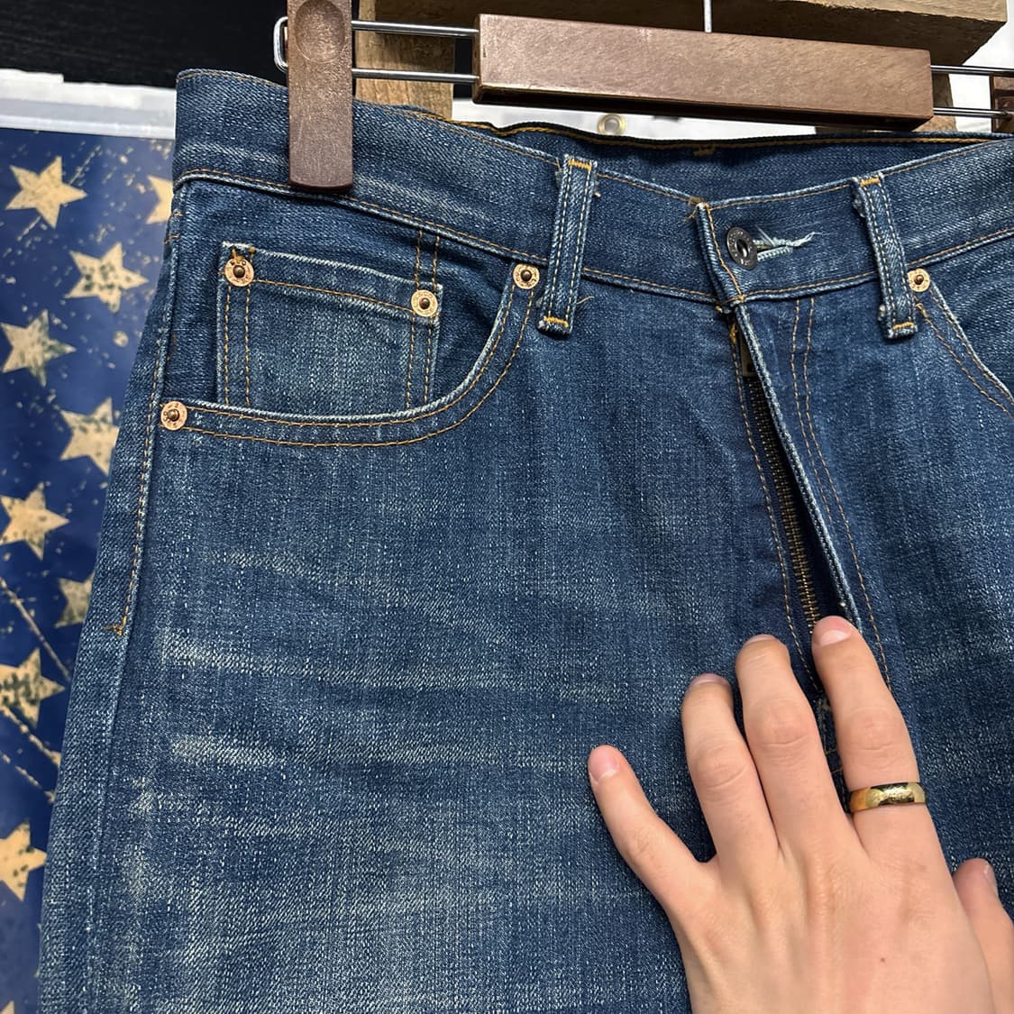 00s 리바이스 재팬라인 크리스 라이닝 워싱 데님팬츠 N1195   상품이미지6