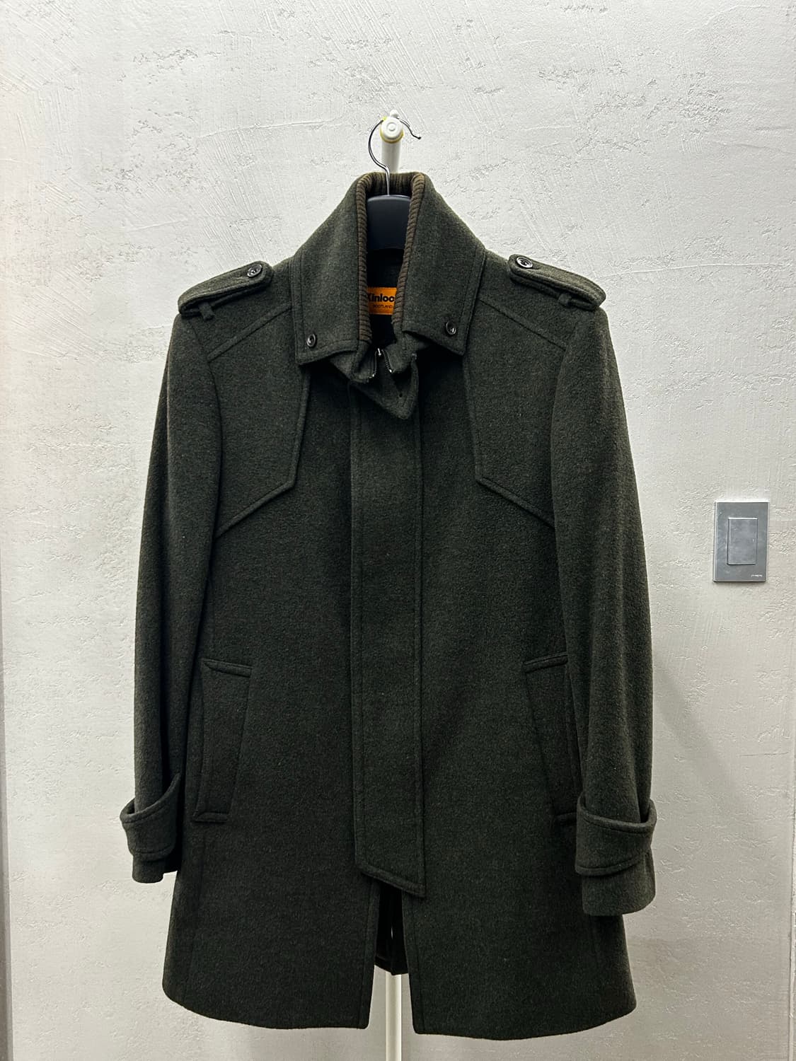 스코트랜드 킨록(Kinloch) 그린 롱 코트 상품이미지2