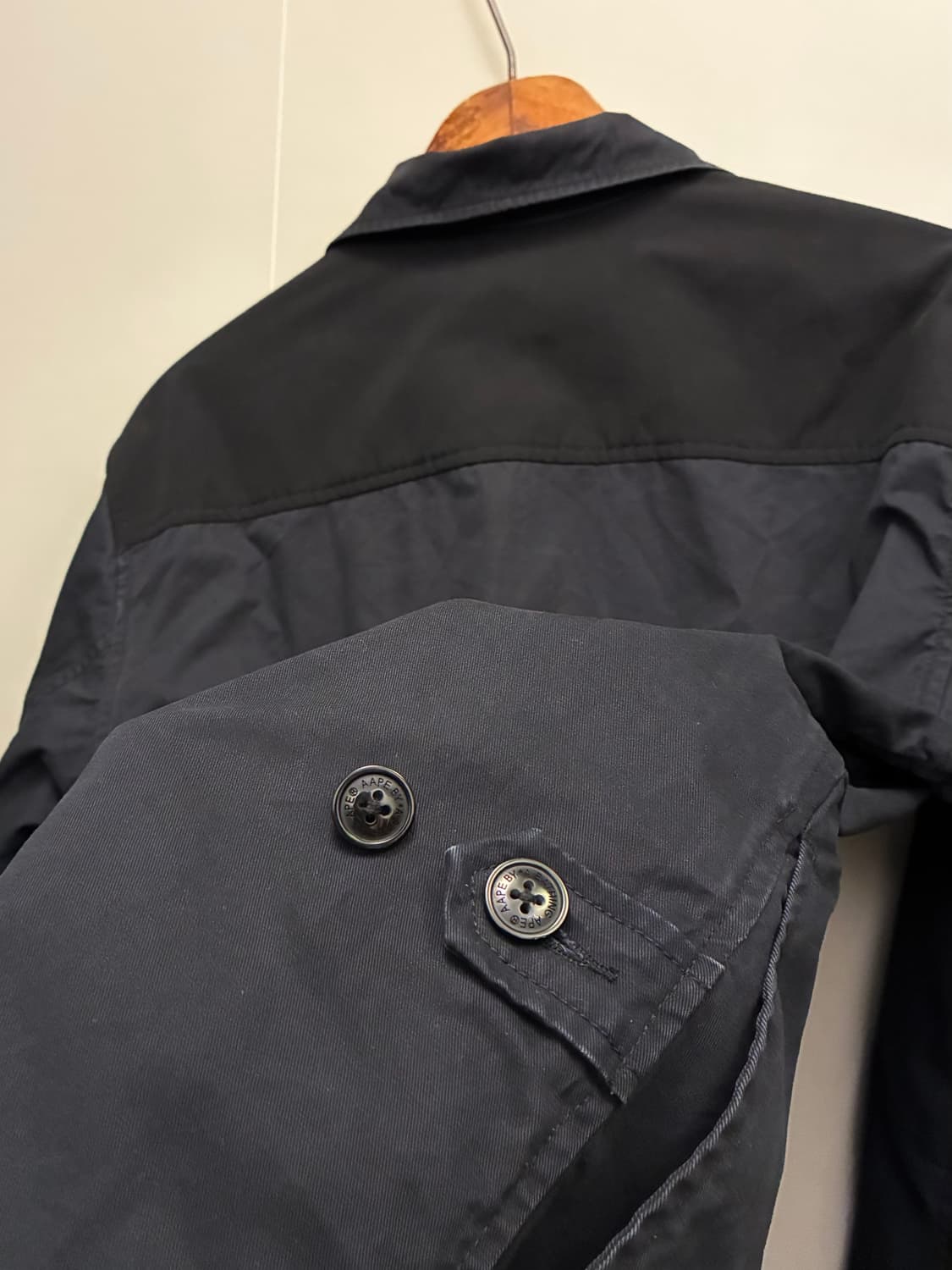 (L)Aape 에이프 로고 프린트 패치 밀리터리 셔츠 자켓 셔켓 상품이미지7