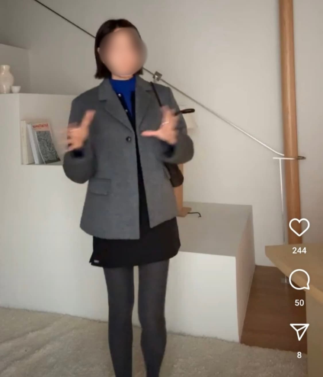 시에 Sie 에페 울 싱글 재킷 차콜 상품이미지2