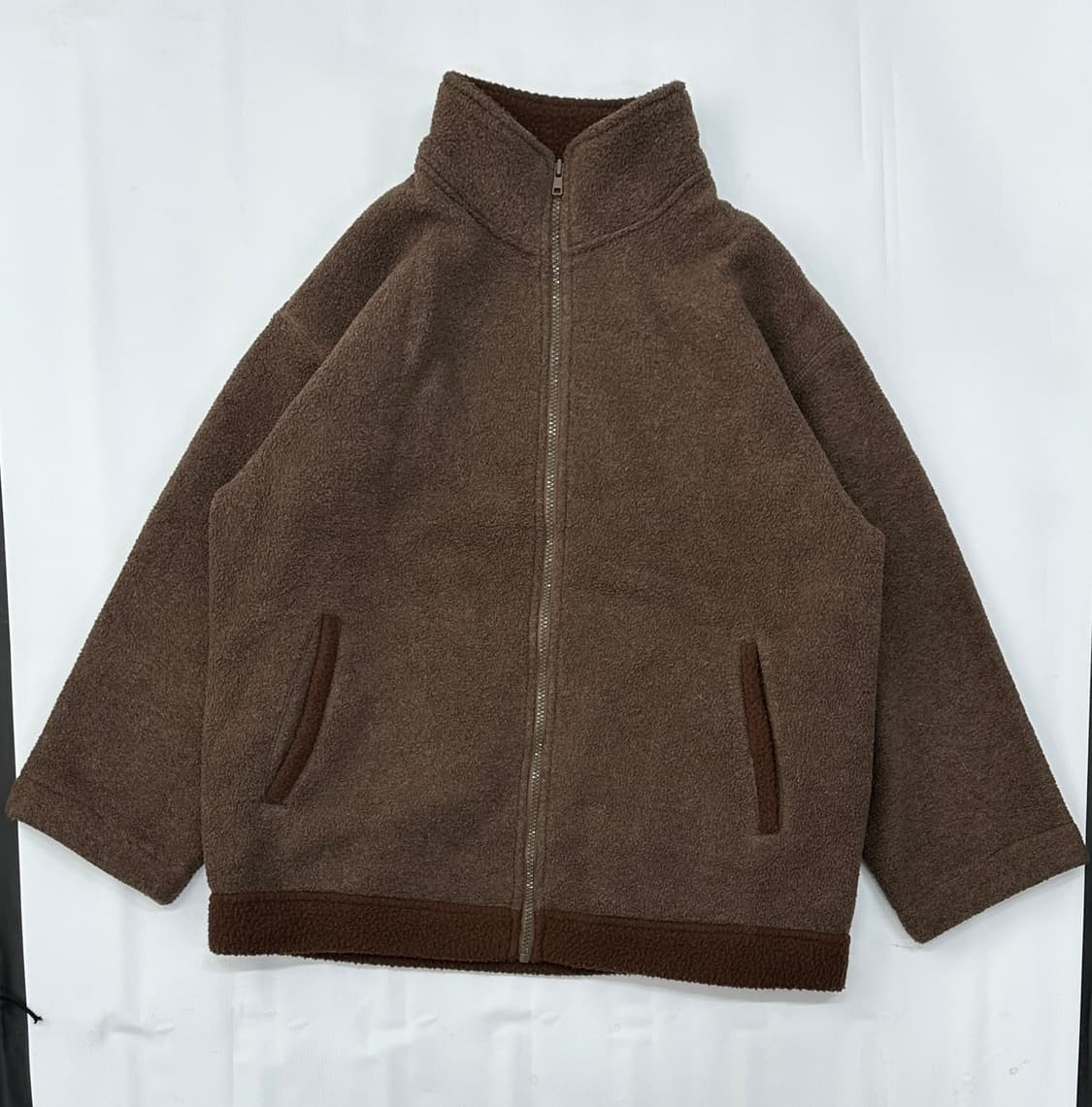 fine life 브라운 양털 플리스 집업 러블리 아방핏 하구미 그런지  상품이미지3