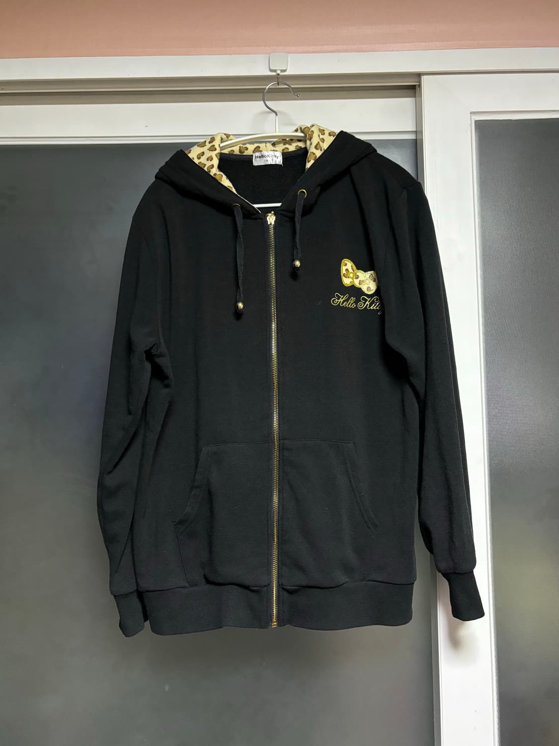 헬로키티 고전 후드집업 네코미미 호피 후집 갸루 상품이미지3