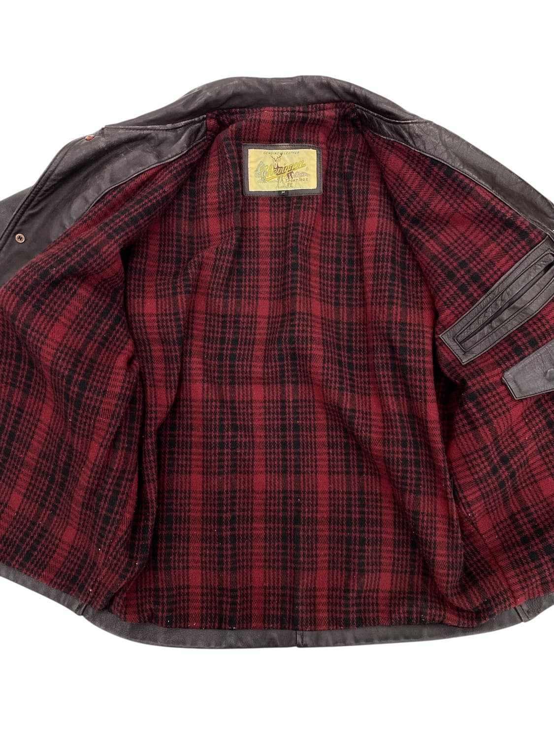 8-90‘s chevignon 소가죽 헌팅 자켓 상품이미지8