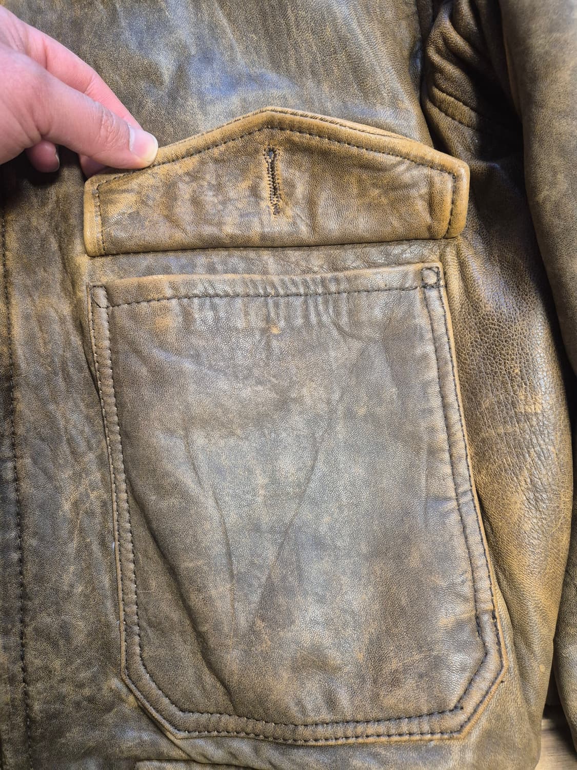 90s 램스킨 A-2 플라이트 레더 자켓 상품이미지4