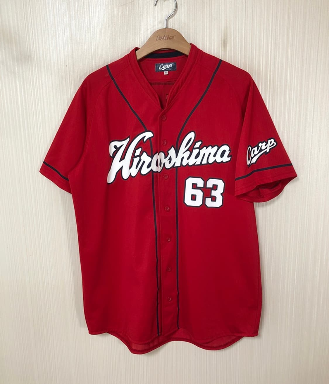 NPB 히로시마 도요 카프 원정유니폼/져지 O(XL) #63 타나카코스케 상품이미지1