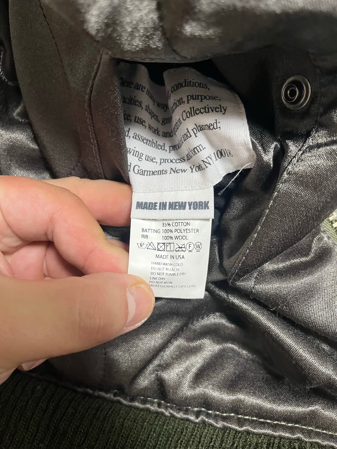 엔지니어드 가먼츠 에비에이터 자켓 ma-1 올리브 상품이미지9