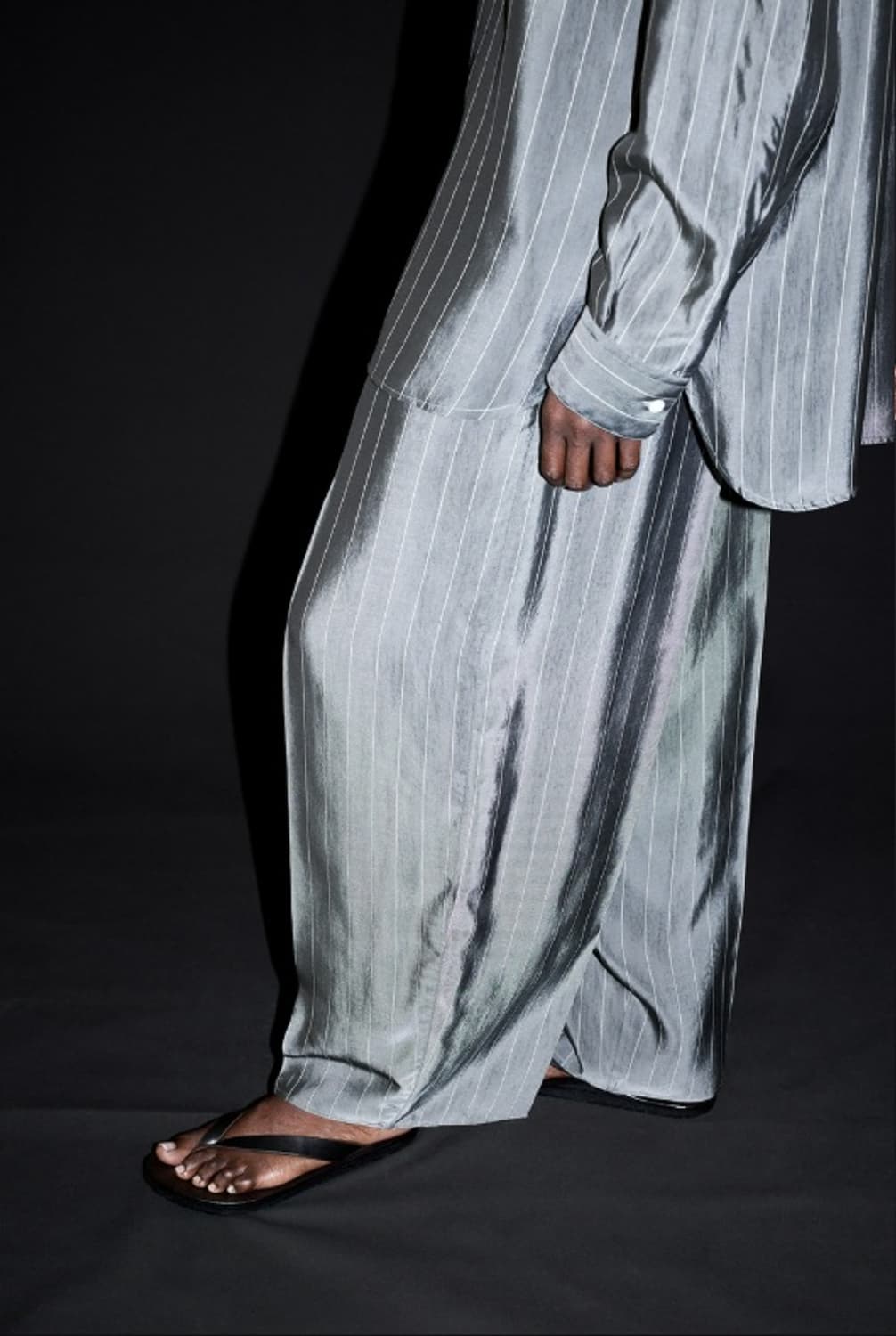 크리스타세야 그레이 스트라이프 moroccan 팬츠 S사이즈 상품이미지1