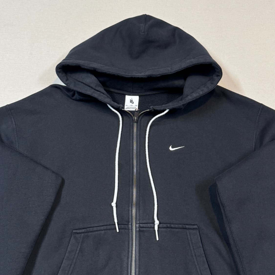 XXL) 나이키 헤비웨이트 스웻 후드집업 블랙 상품이미지3