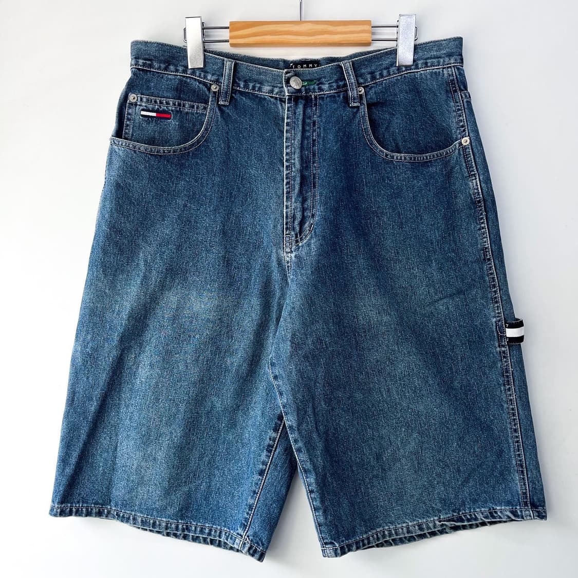 타미 힐피거 플래그와펜 올드스쿨 데님 카펜터 하프팬츠 상품이미지3