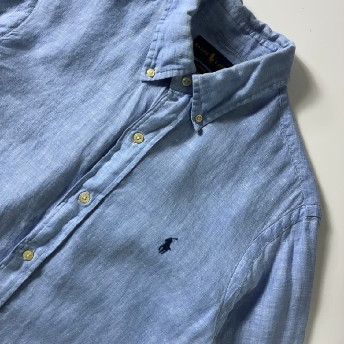 Polo  폴로 랄프로렌 신형 자수 린넨 소라 셔츠  상품이미지3