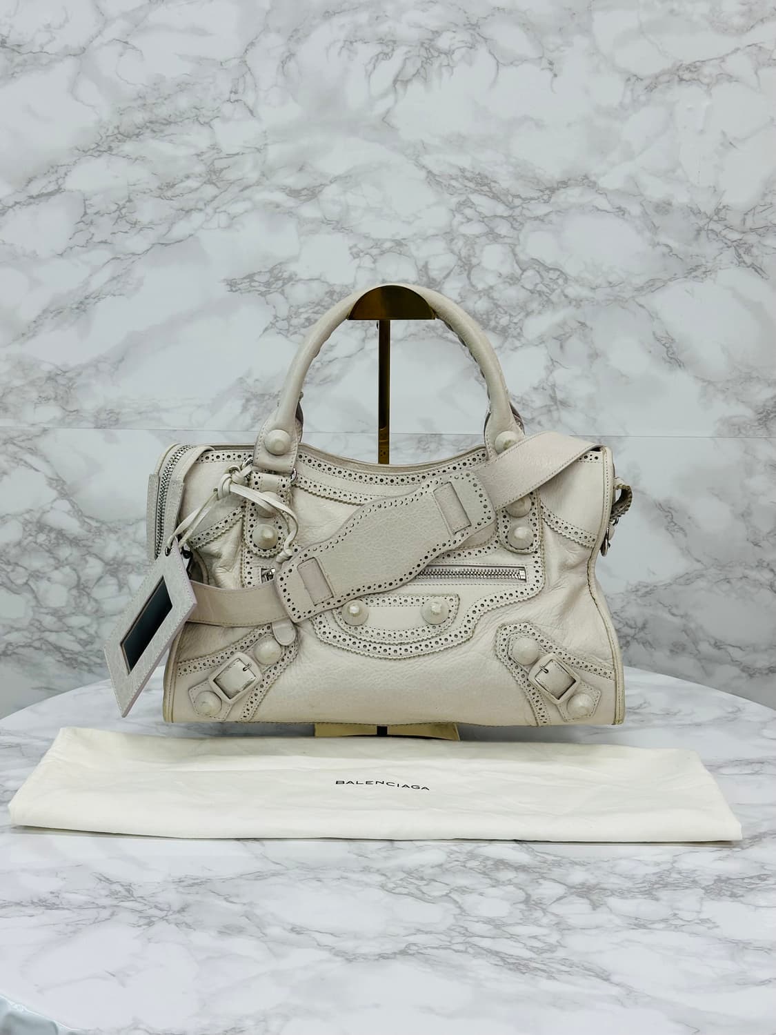 발렌시아가 모터 시티백 화이트 상품이미지2