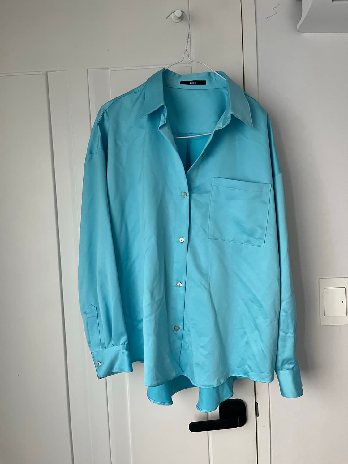 faith tokyo 하늘색 실키 셔츠 상품이미지1