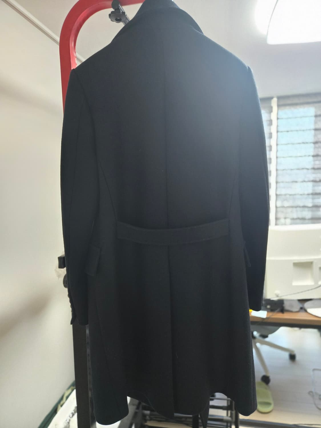 타임옴므 하이넥 더블 코트(검정) 상품이미지8