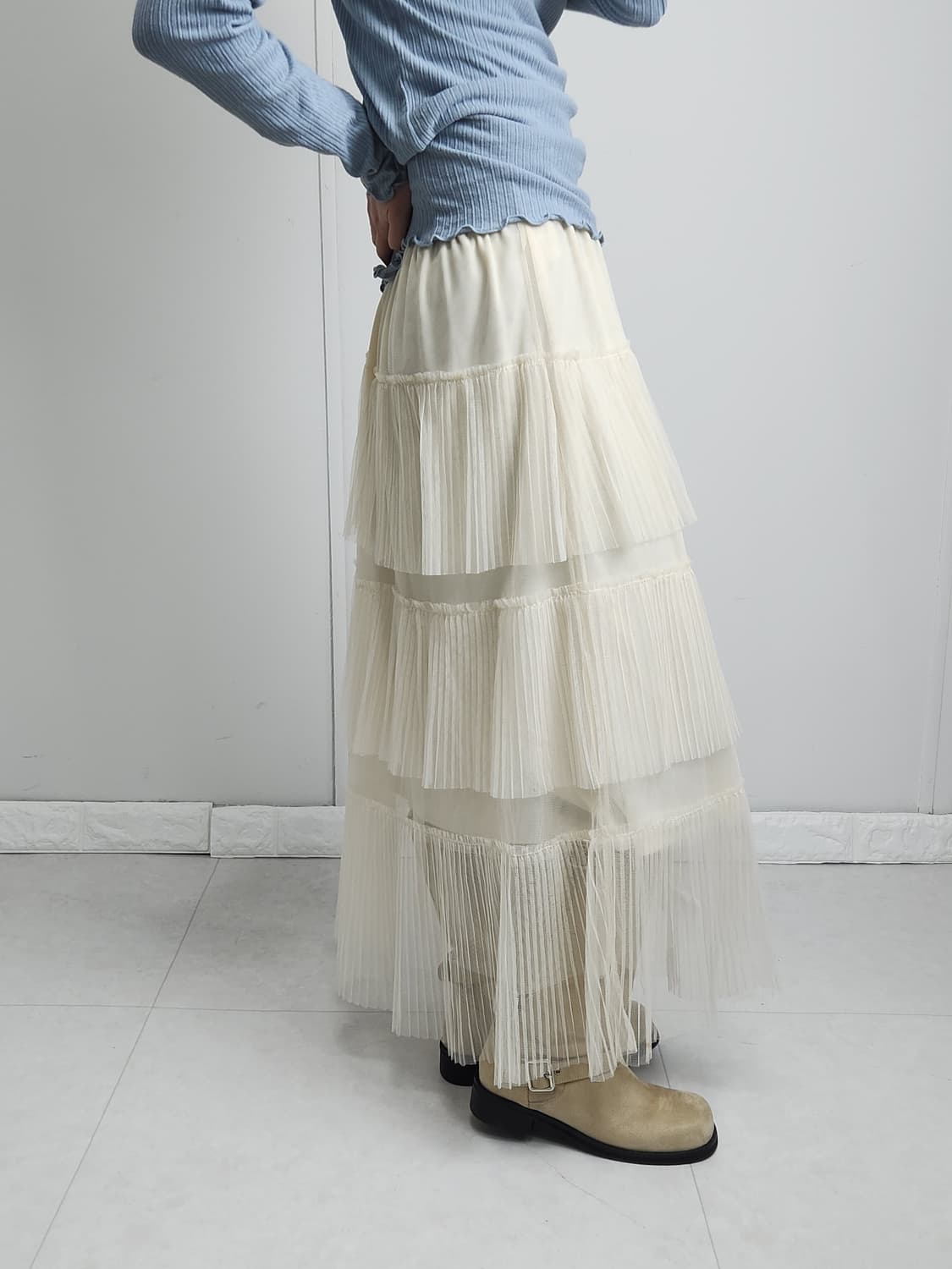 캉캉 샤 롱 스커트 상품이미지4