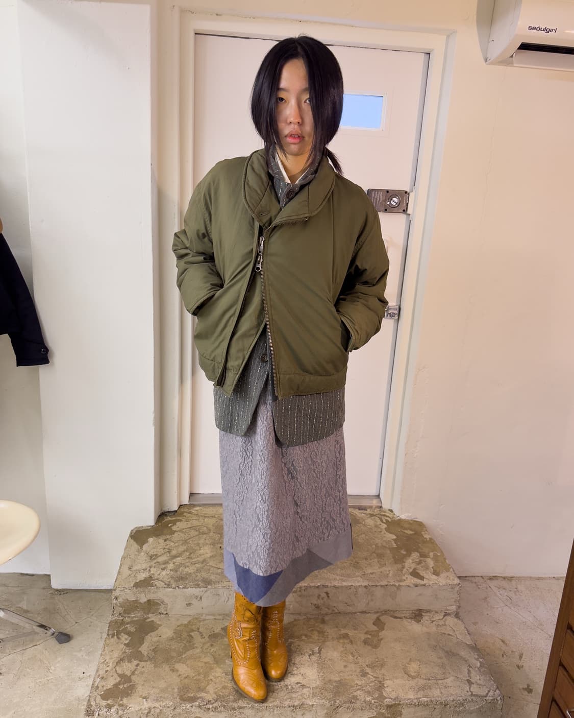 Comme des Garçons Lace Panel Skirt/ S 상품이미지1