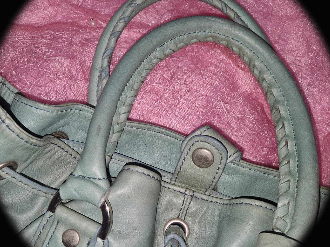 Vintage 09 Mint plain zipper leather Bag 상품이미지3