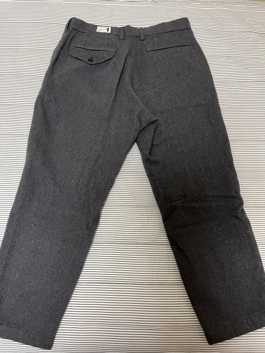 컬러 울팬츠 차콜 상품이미지2