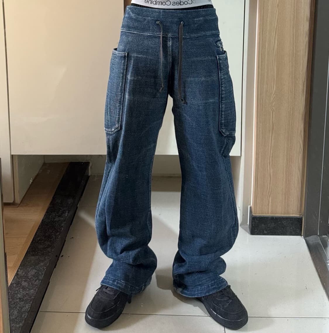 캐피탈 빅포켓 데님 카고 이지팬츠  상품이미지1