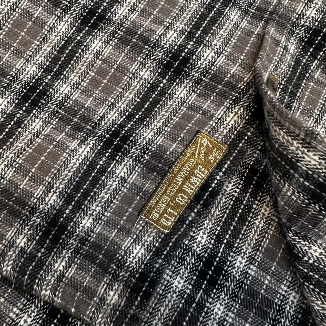 에드윈 그레이 체크 플란넬 셔츠L 상품이미지2