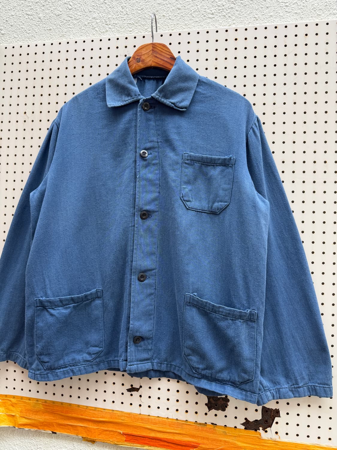 1970s FADED LIGHT GREY BLUE 빈티지 프렌치워크자켓 상품이미지6