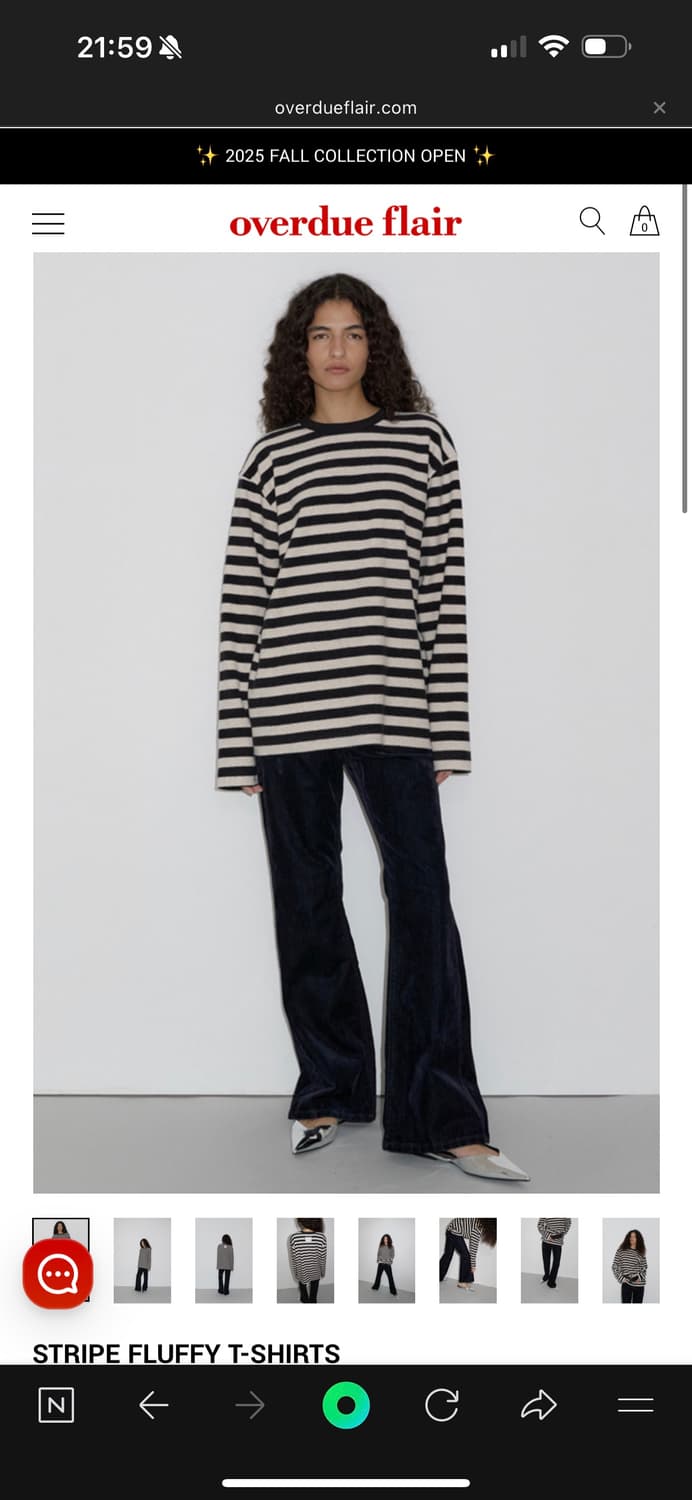 오버듀플레어 STRIPE FLUFFY T-SHIRTS 상품이미지2