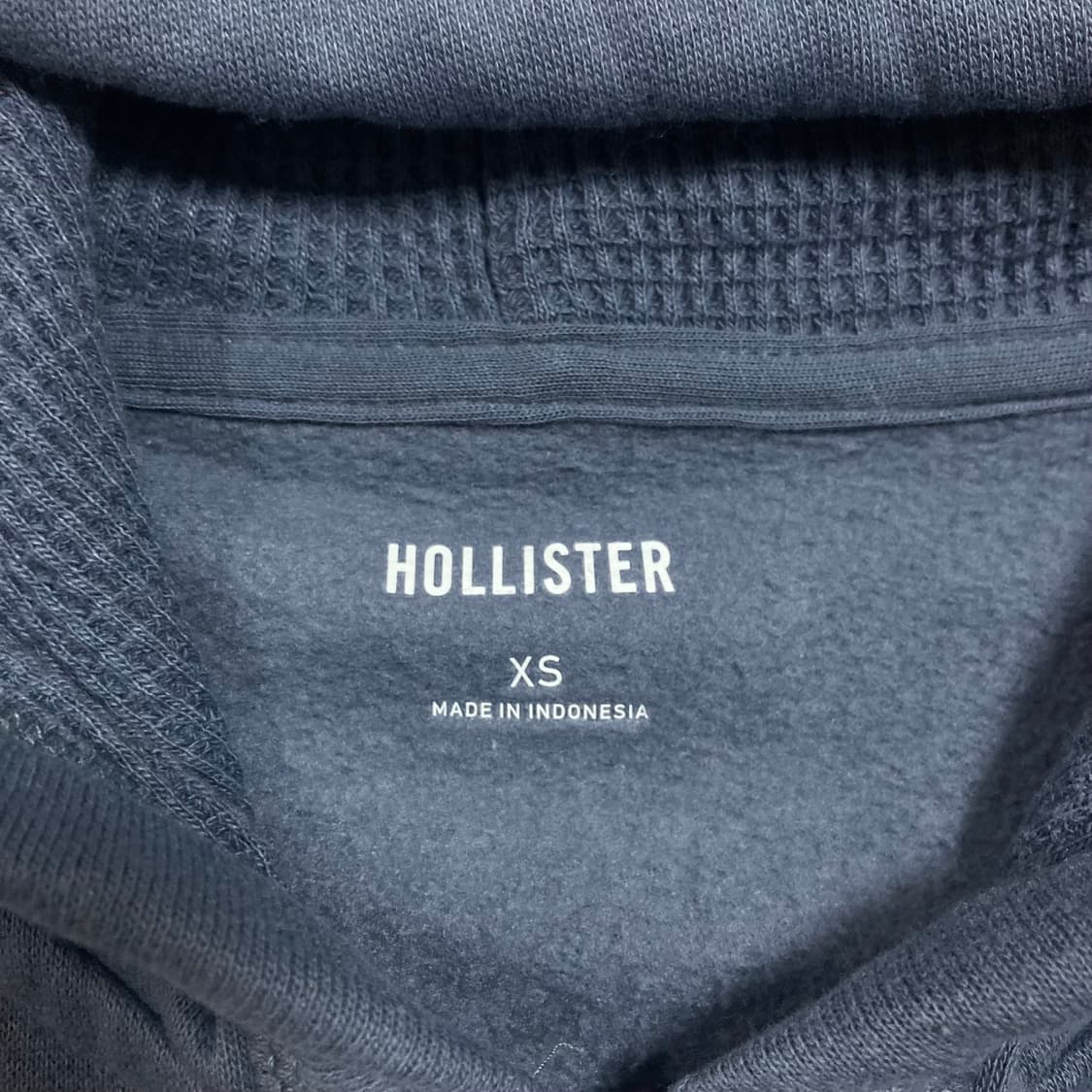 홀리스터 y2k 빅로고 네이비 블루 후드 집업 상품이미지3