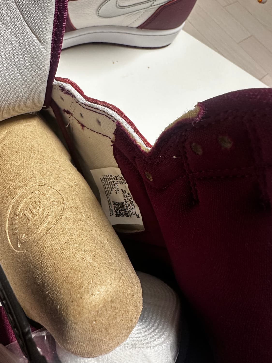 조던1하이 보르도 사이즈 280 상품이미지2