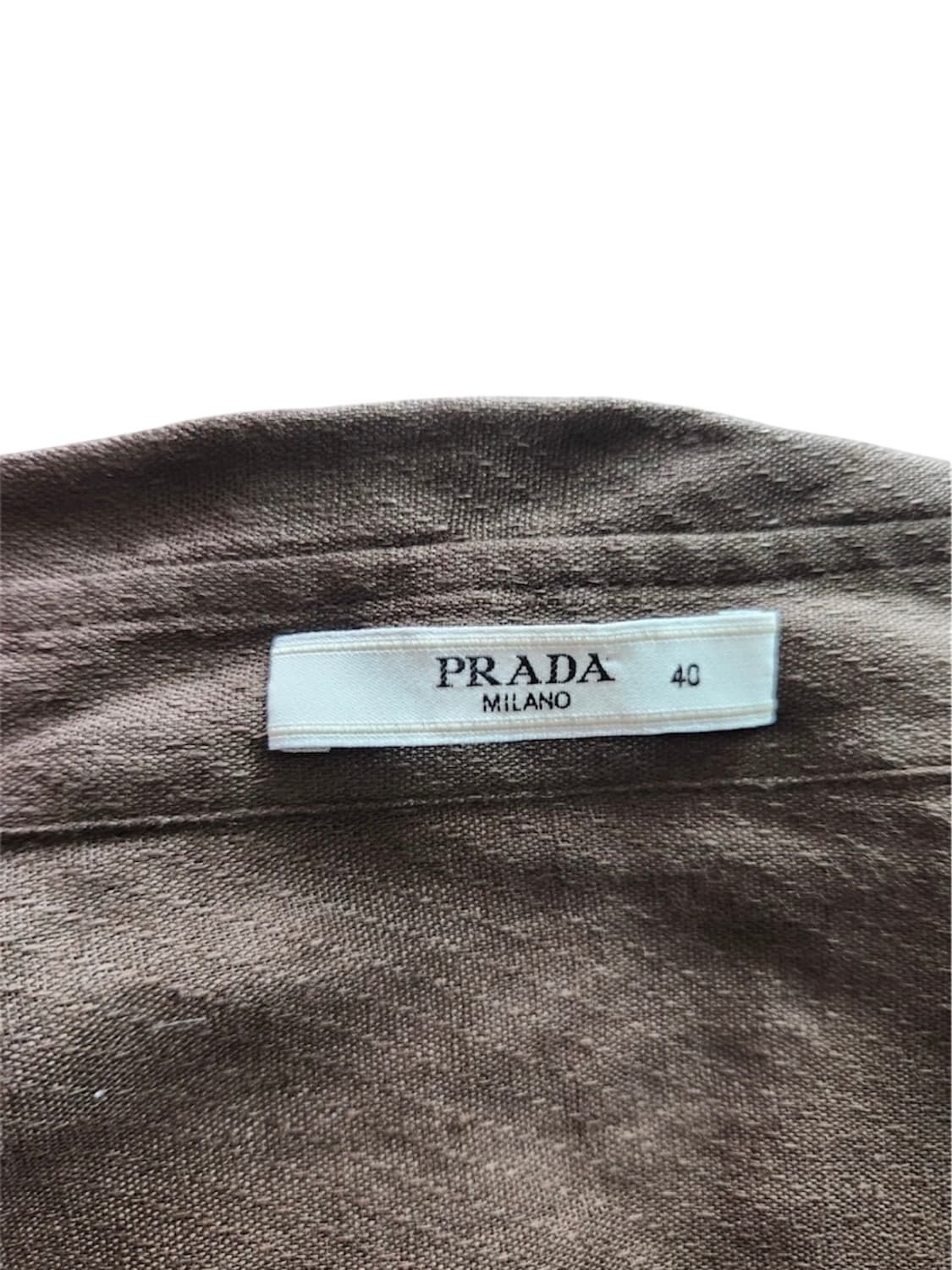 Prada  프라다 브라운 린넨 셔츠 상품이미지3