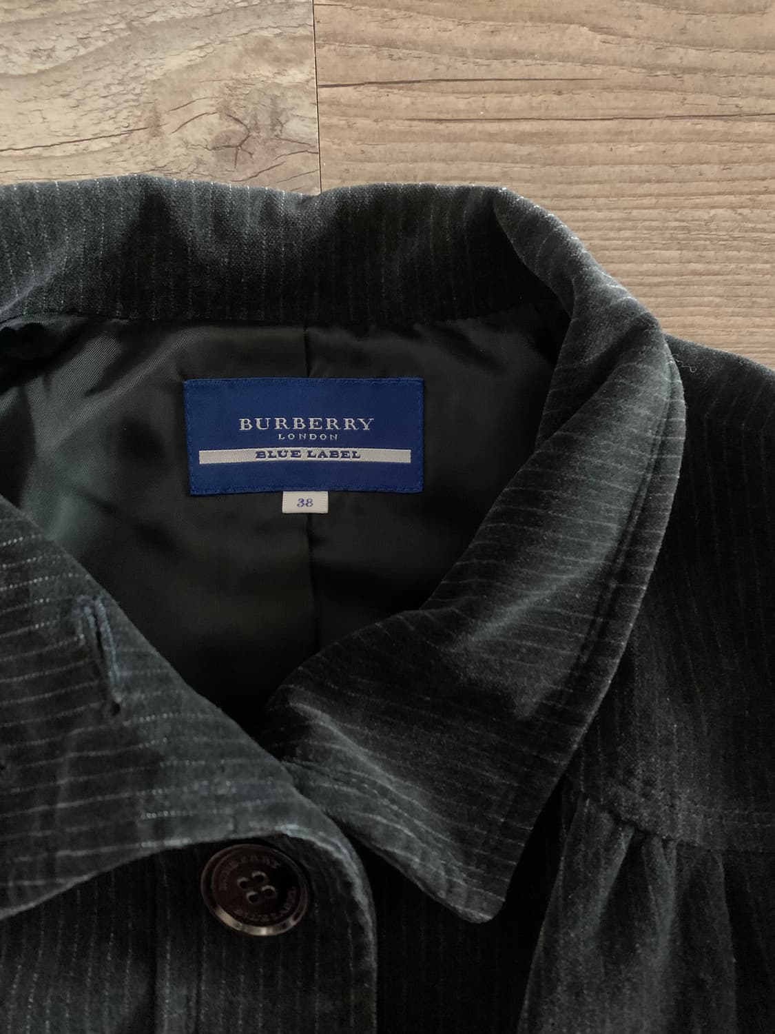 버버리 블루 라벨 코듀로이 테일러드 자켓 블랙 38 상품이미지5