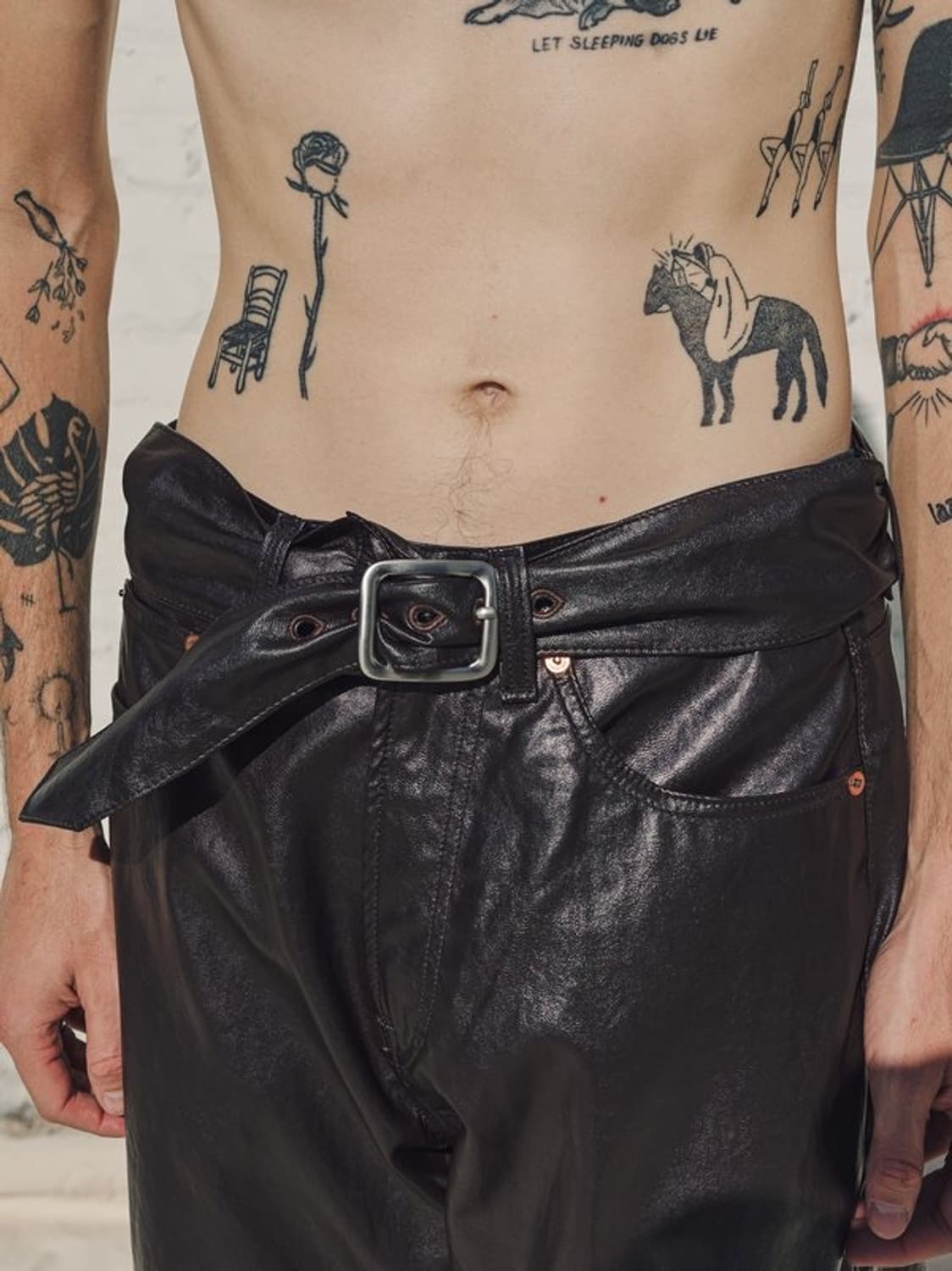 OUR LEGACY / FAKE LEATHER CRUNCH BELT 상품이미지4