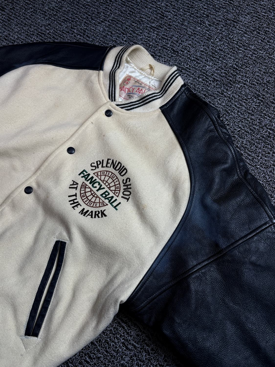 USA 오리지날 빈티지 카우하이드 모직 바시티 자켓 1512 상품이미지5