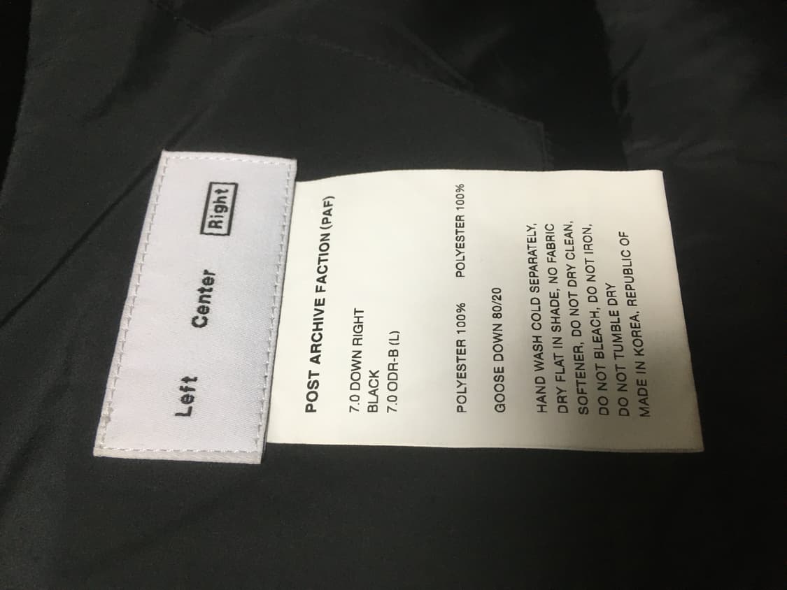 파프 7.0 다운 라이트 블랙 판매합니다 상품이미지3