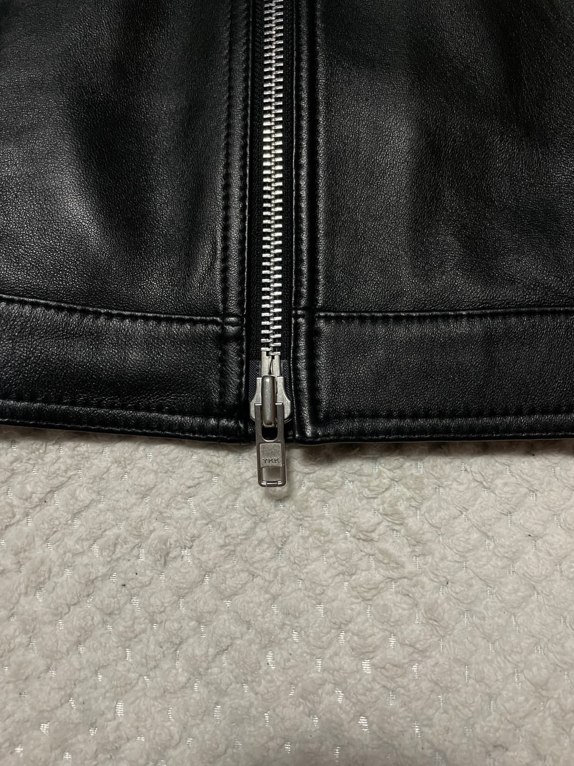 SPRONE 스페로네 웨스턴 무드 램스킨 양가죽 바이커 레더 자켓 상품이미지7