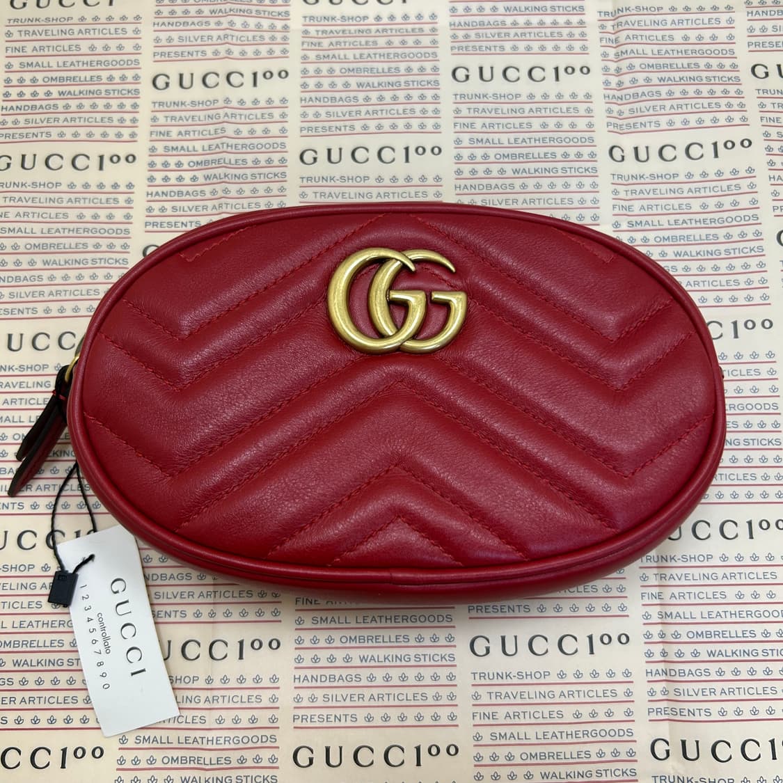 (새상품)구찌 마몽 마틀라세 벨트백 레드 상품이미지2