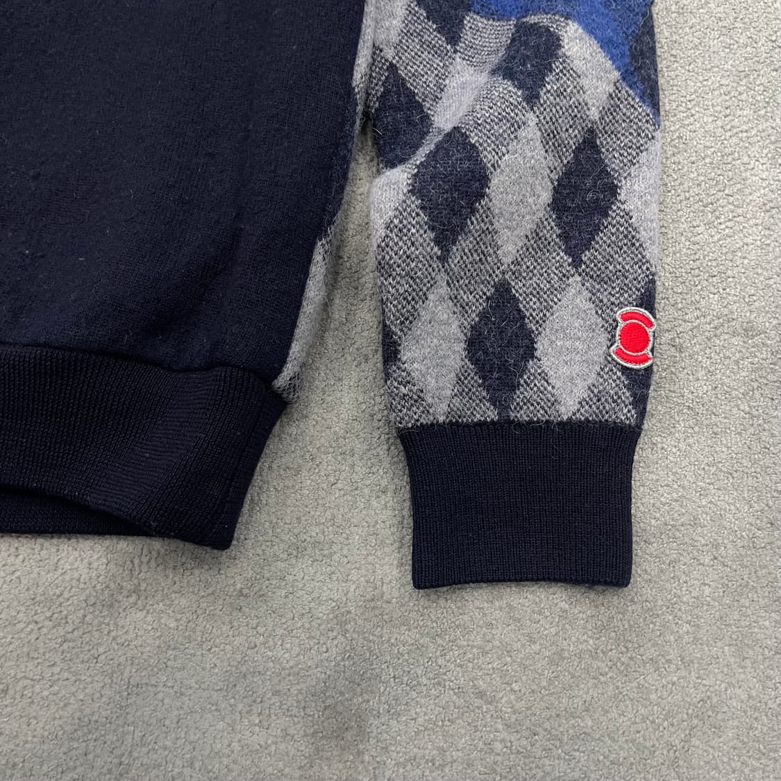 95 와이드앵글 여성 배색 아가일니트 상품이미지3