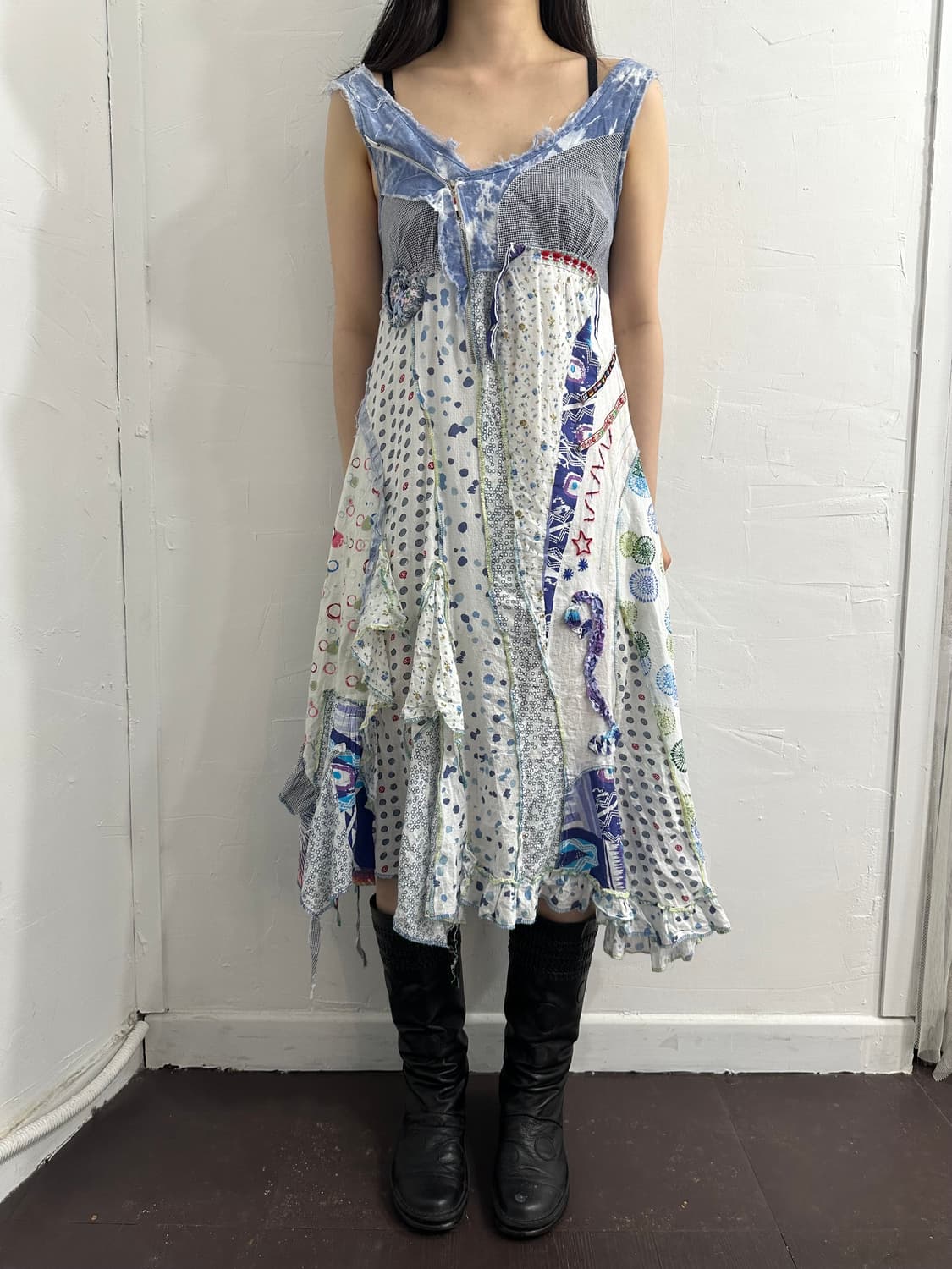 for her paris art patchwork dress 상품이미지2