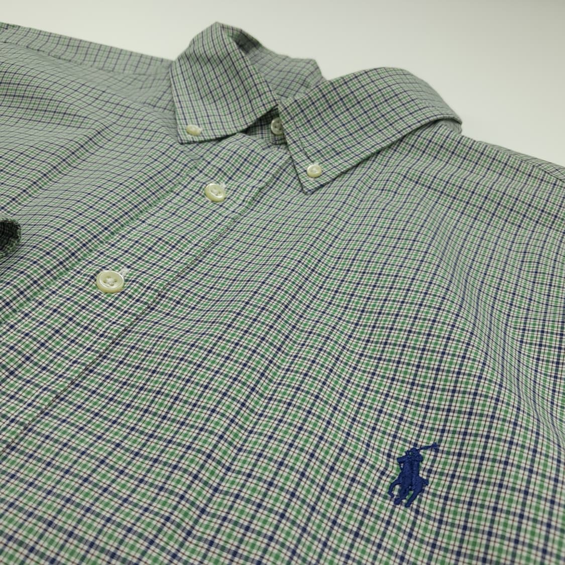 CN784 2XB 폴로 랄프로렌 그린 스몰타탄체크 긴팔 셔츠 남방 상품이미지5