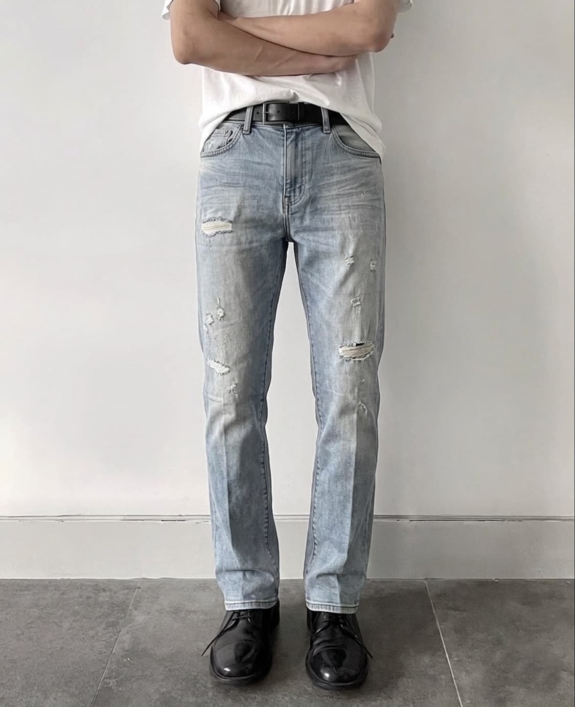 GAP 1969 스트레이트 디스트로이드 데님 팬츠 상품이미지1