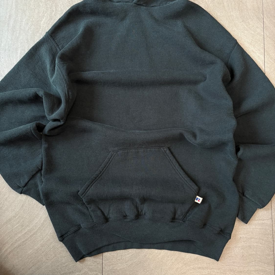 90s Russell 90년대 멕시코 생산 러셀 블랭크 블랙 후디 상품이미지4