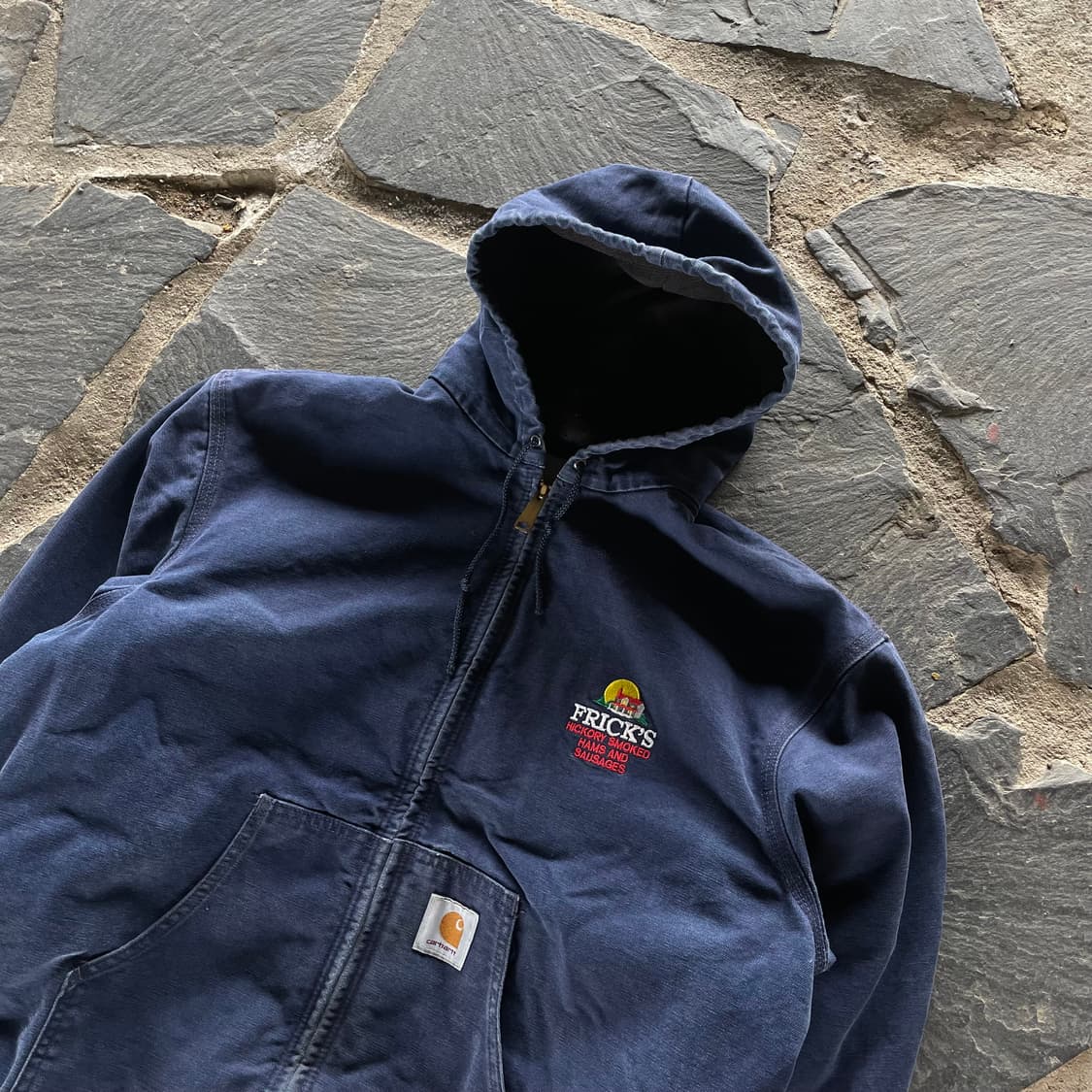 80s~90s 빈티지 칼하트 네이비 액티브 워크 자켓 상품이미지3