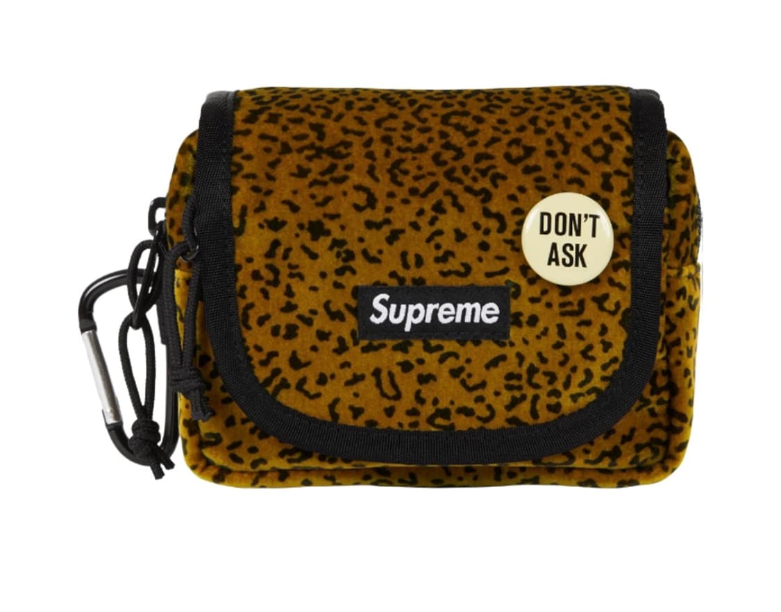 슈프림 레오파드 벨벳 미니 파우치 상품이미지1